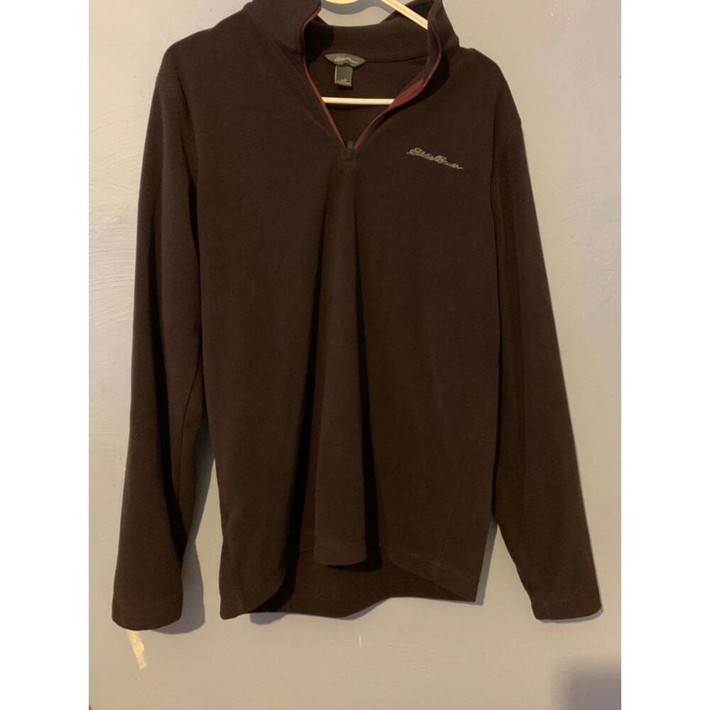 Purple/ Burgundy Small eddie bauer pullover fleece jackets for men​​